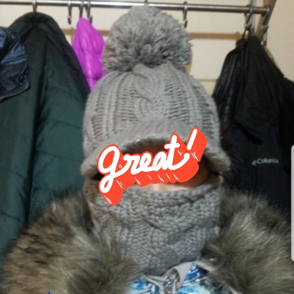 ❄Today's Arrival❄Winter knitbeanie cap Gray PomPom - Picture 5 of 7
